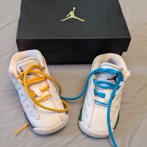Jordan Kids' Sneakers with Yellow and Blue Highlights
